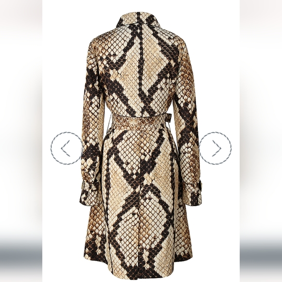 Roberto Cavalli snake print Silk coat with belt - Picture 10 of 11